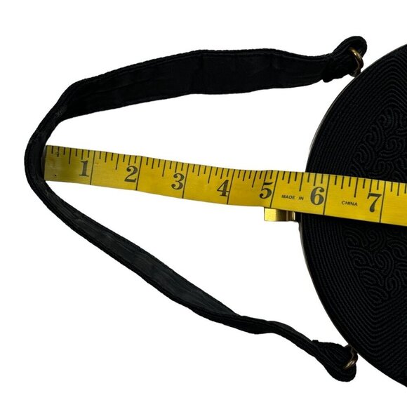 Vintage Textured Rayon 40's-50's Handbag With Gold/Brass Hardware - Picture 12 of 13